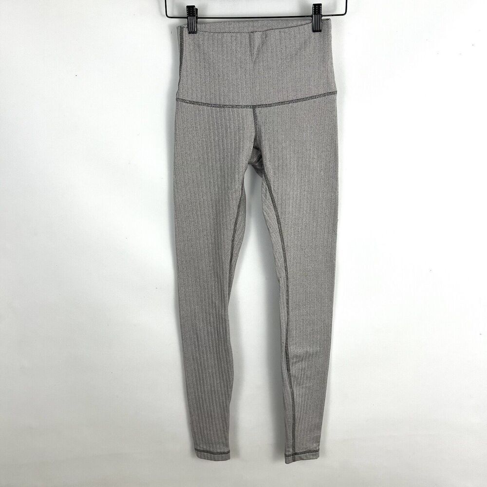 Lululemon Wunder Under Pant Women’s 4 Heathered Herringbone Full Length Leggings
